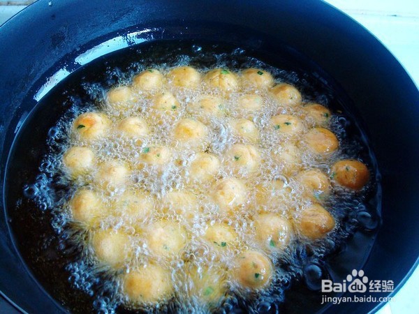 炸鸡蛋红薯丸子步骤