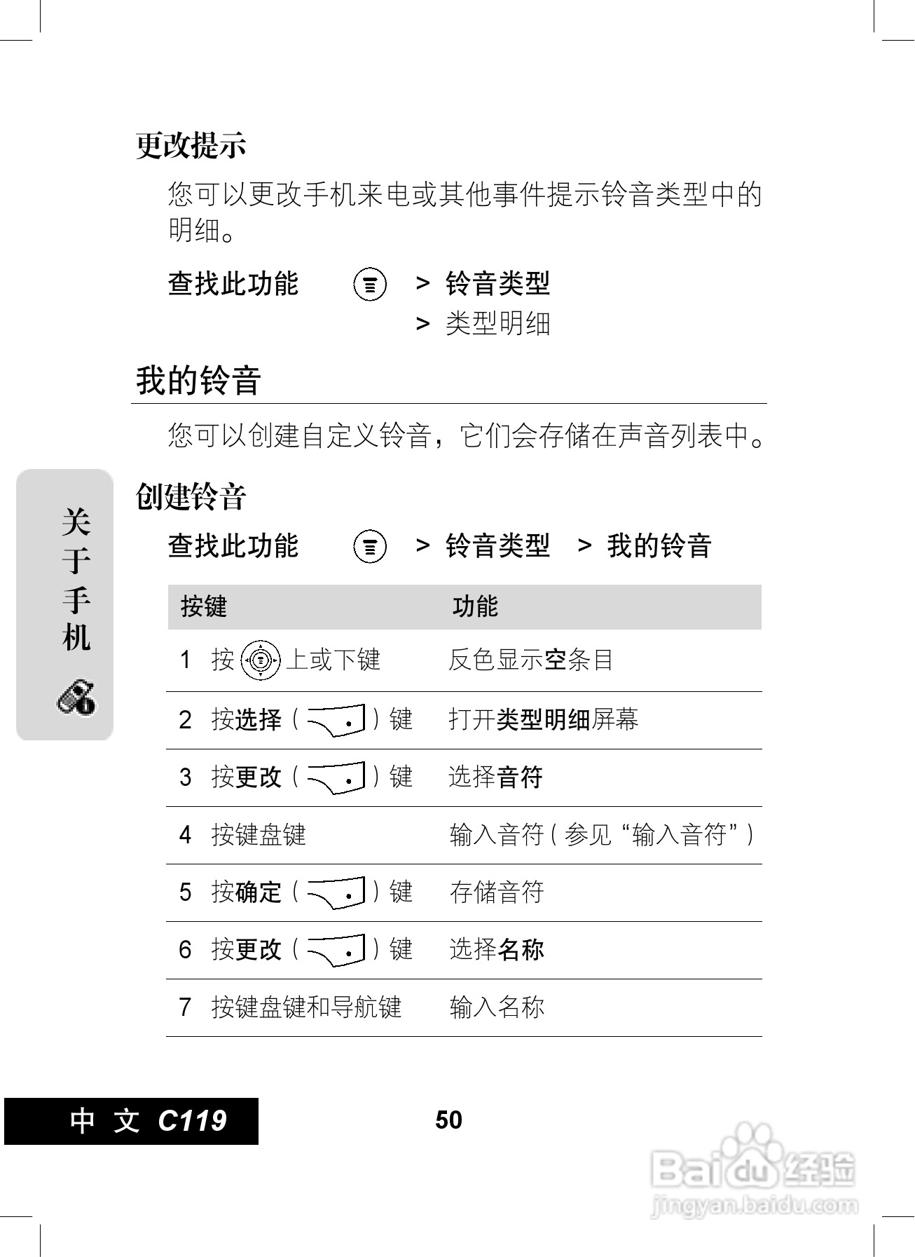 摩托罗拉C119手机使用说明书:[6]