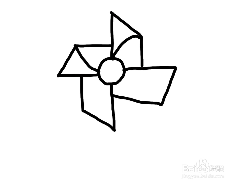 怎么画儿童简笔画大风车