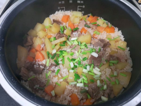 土豆胡萝卜牛肉焖饭