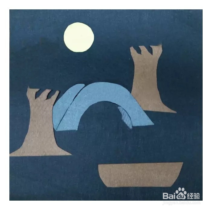 枫桥夜泊拼贴配画怎么做