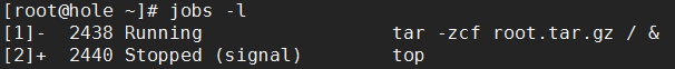 linux中恢复后台程序执行