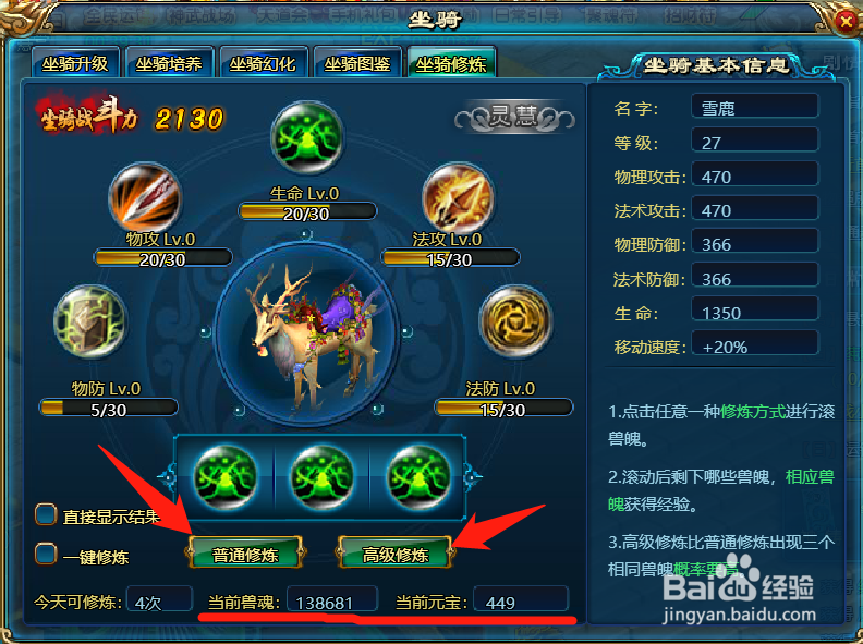神武九天如何进行坐骑修炼