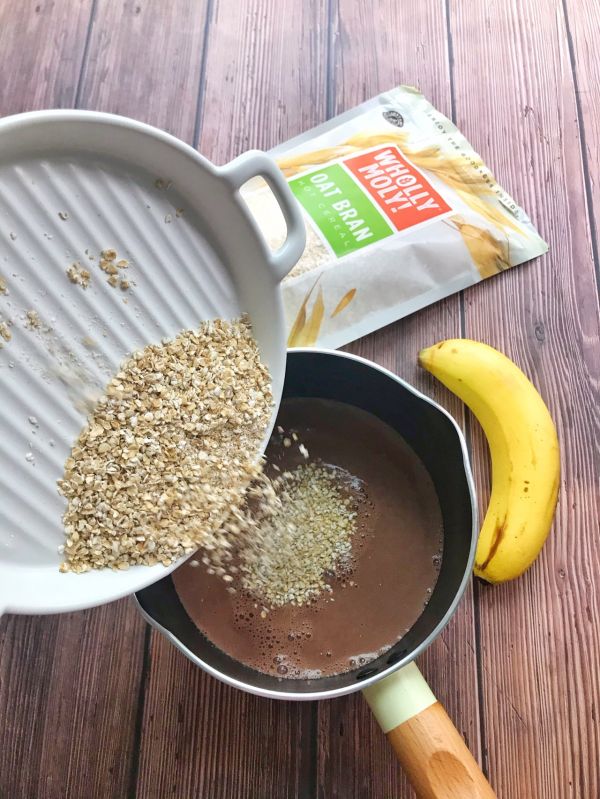 可可香蕉燕麦麸皮粥