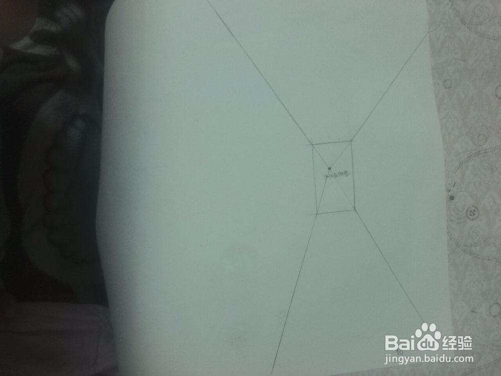 利用透视的原理手绘画出一个简单的室内情场景