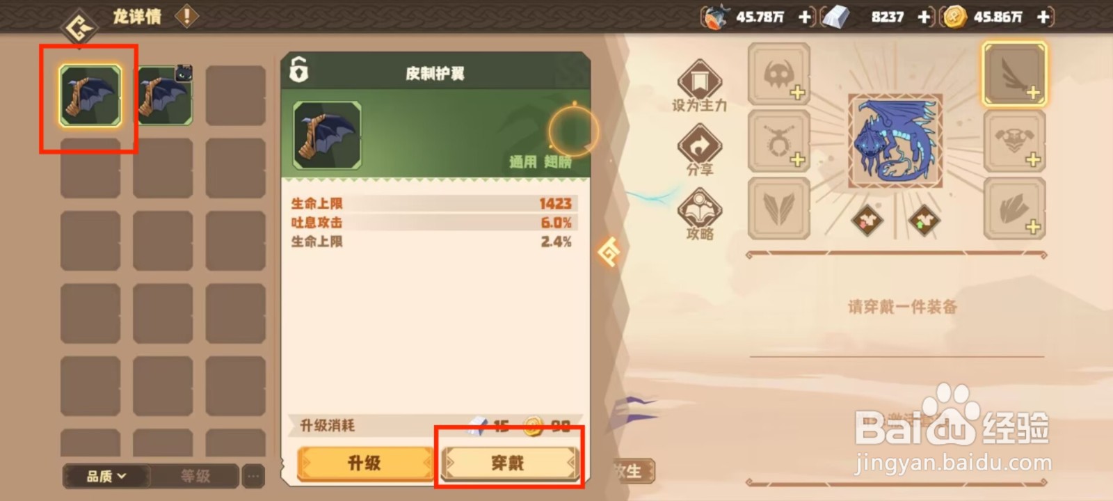 驯龙高手旅程飞煞如何穿戴装备？