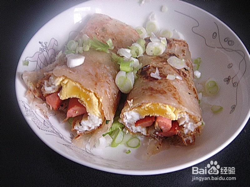 煎蛋火腿肠手抓饼