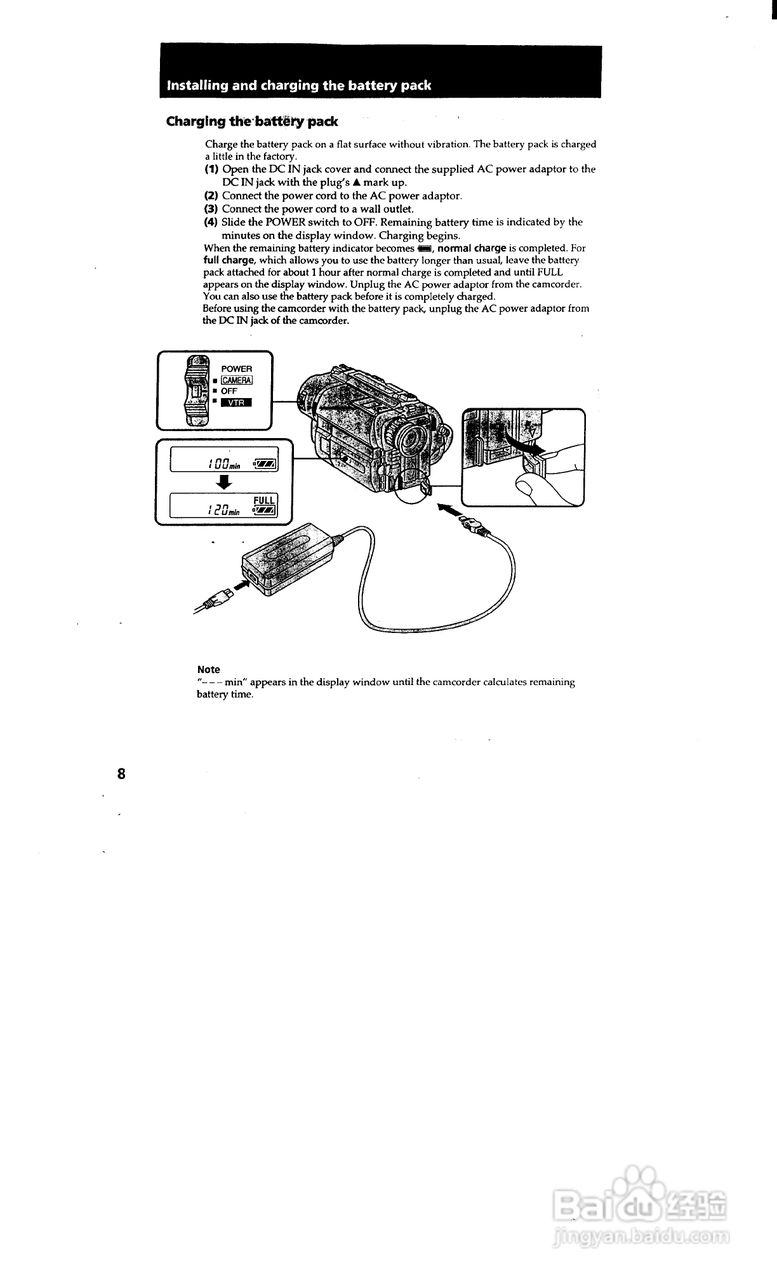 索尼CCD-TRV35模拟摄像机说明书:[1]