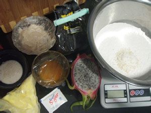 火龙果芝麻小排包