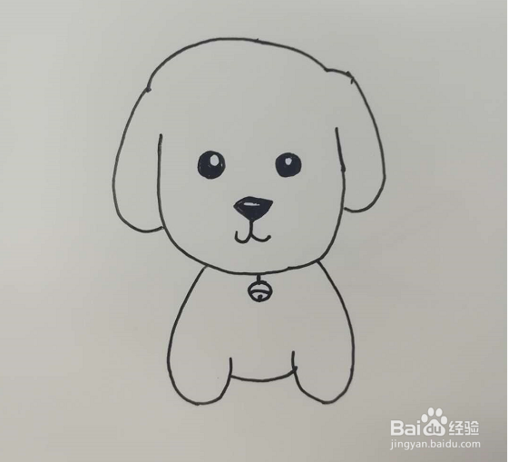 可爱小狗狗的简笔画怎么画