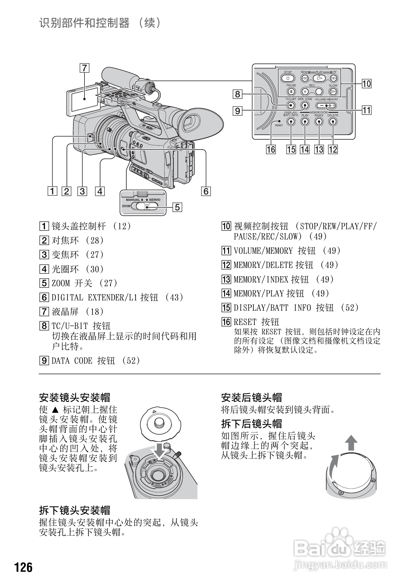 索尼HVR-Z7C数码摄像机使用说明书:[13]