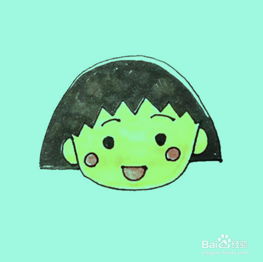 如何手工画樱桃小丸子简笔画