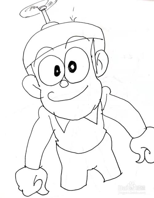 哆啦a梦大雄怎么画