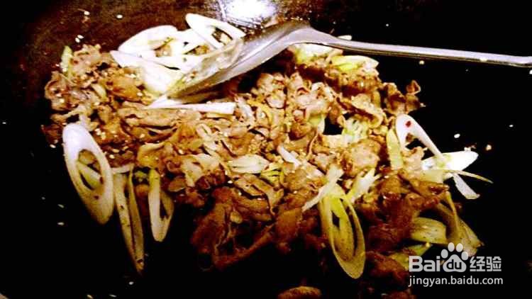 大葱炒羊肉片的做法