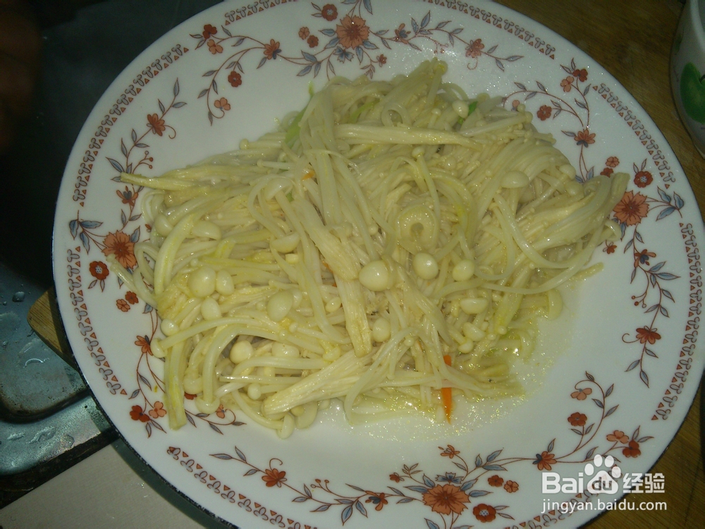 怎么做红花油金针菇