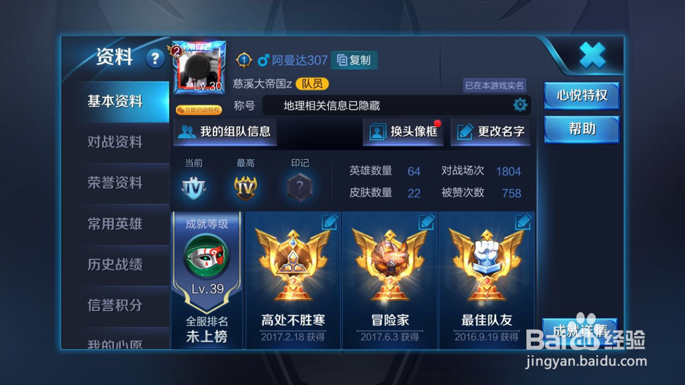 王者荣耀隐藏玩家是什么