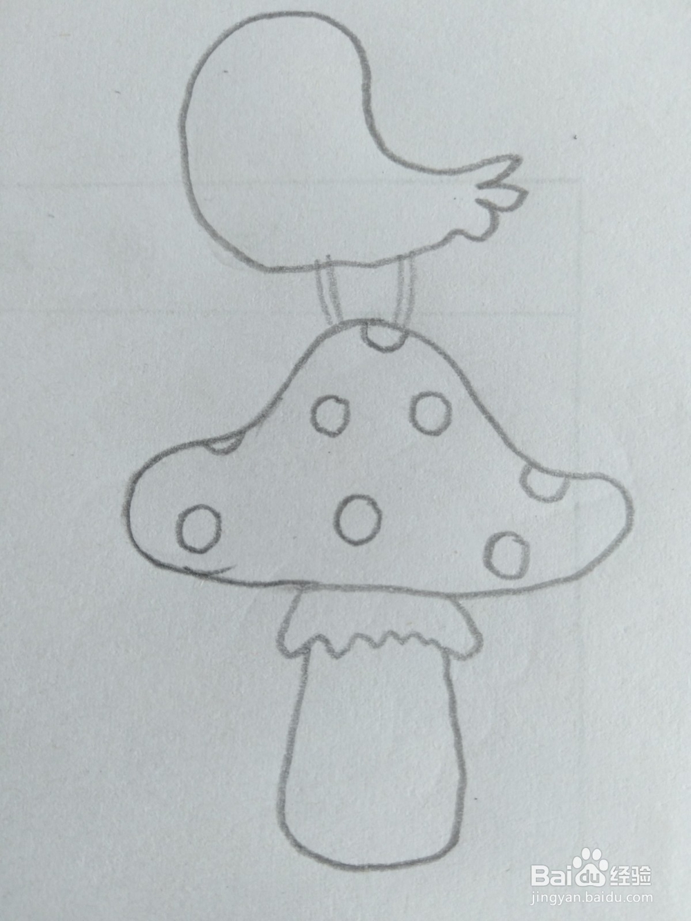 儿童简笔画蘑菇画法一