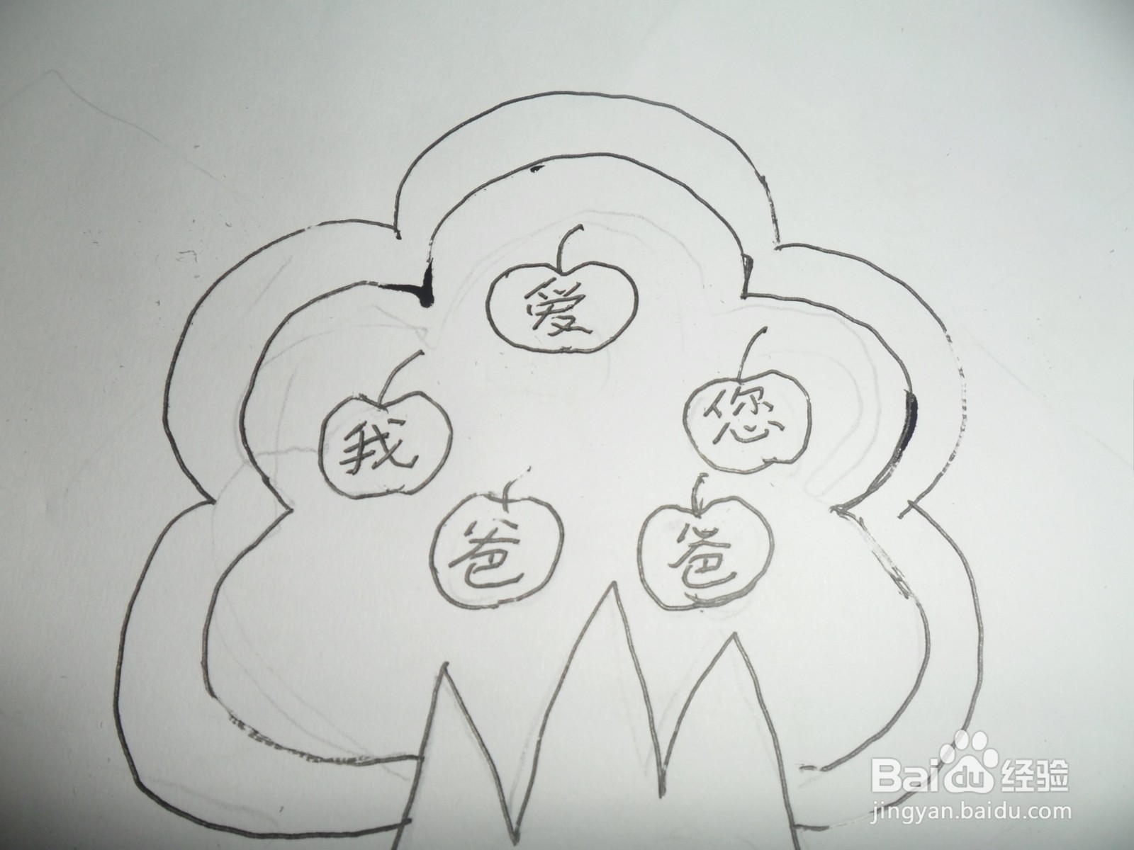 父爱如山的简笔画手抄报