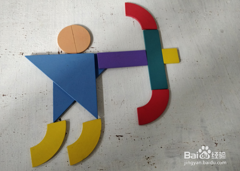 用智力拼板怎样拼一个射手?