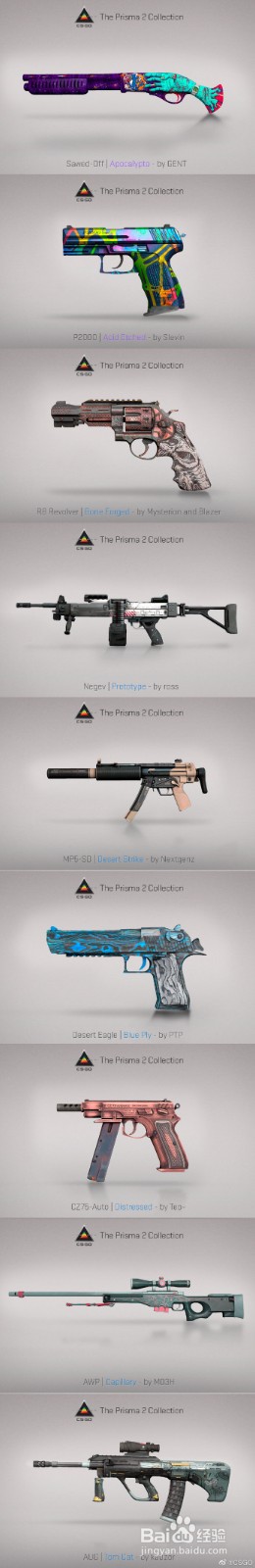 csgo新箱子(Prisma 2 Case)棱彩2出什么武器?