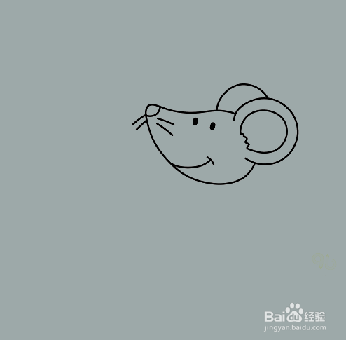 如何手工画友好的老鼠简笔画?