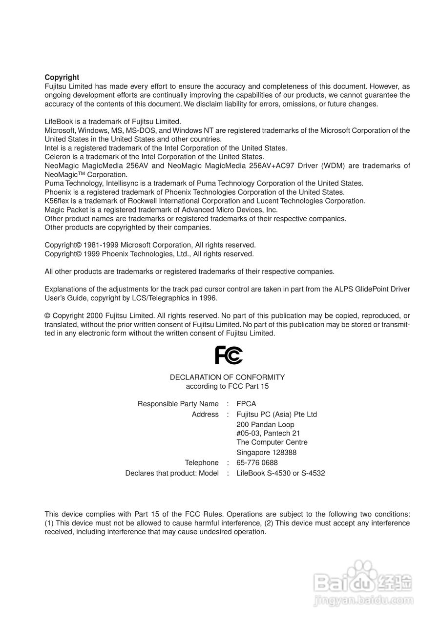 富士通笔记本S453X型使用说明书:[1]