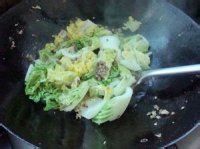 肉沫白菜的做法