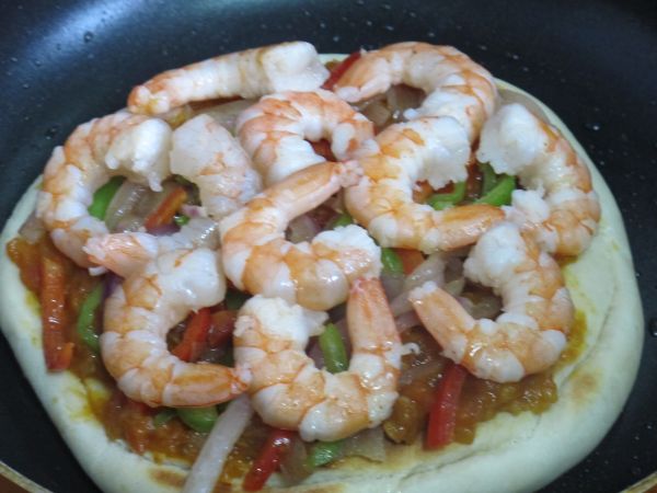 平底锅版鲜虾披萨