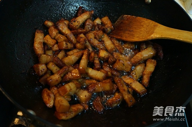 五花肉烧干豆角