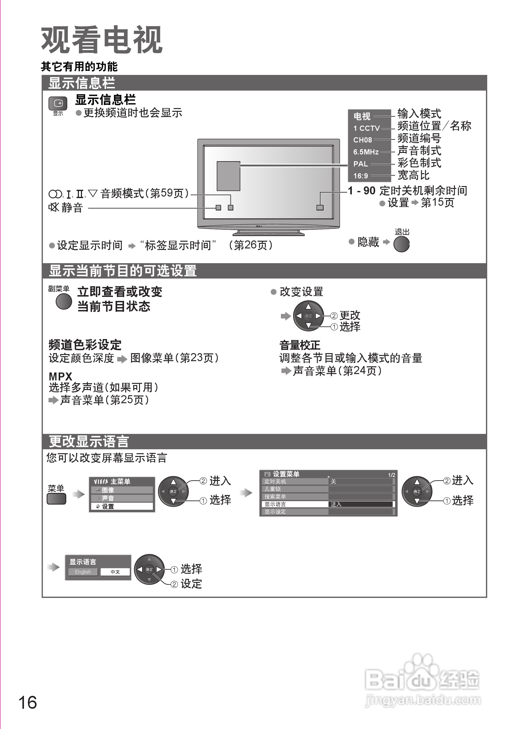 松下TH-P46S25C等离子彩电使用说明书:[2]