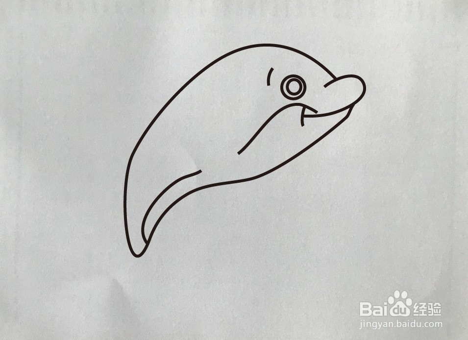 如何画小海豚简笔画