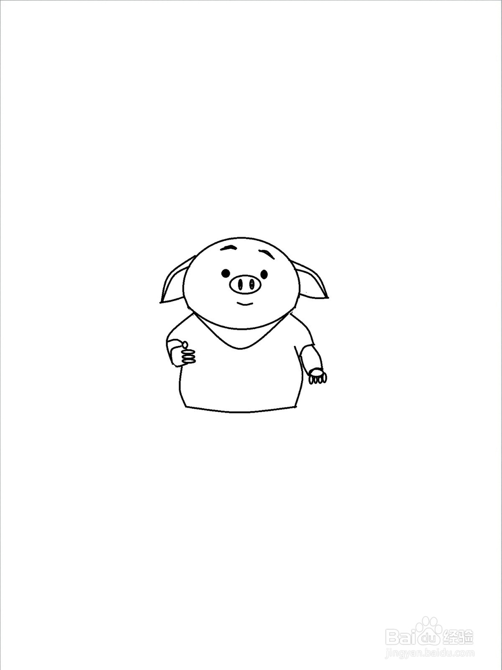 热门猪小屁的简笔画方法