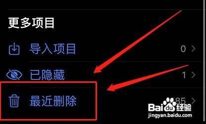 苹果如何看删除的照片