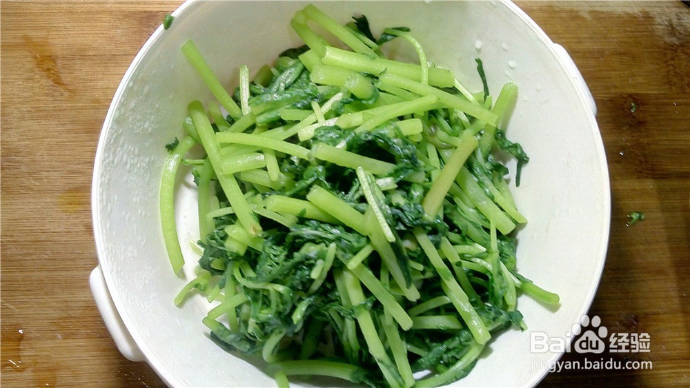 简易芝麻酱拌蒿子杆