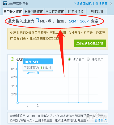怎么快速测试网速？