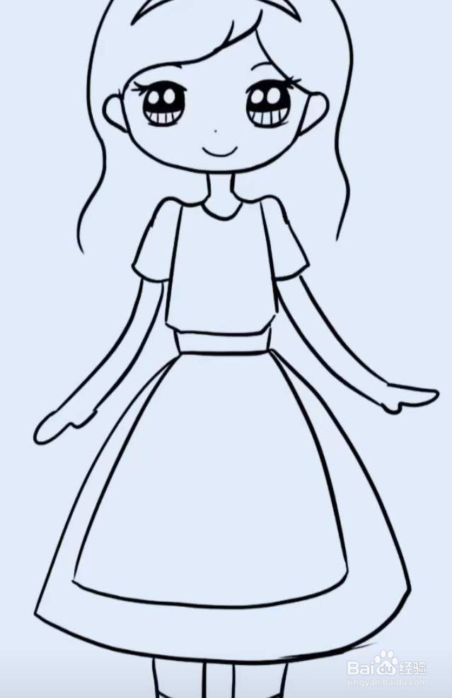 简笔画爱丽丝公主