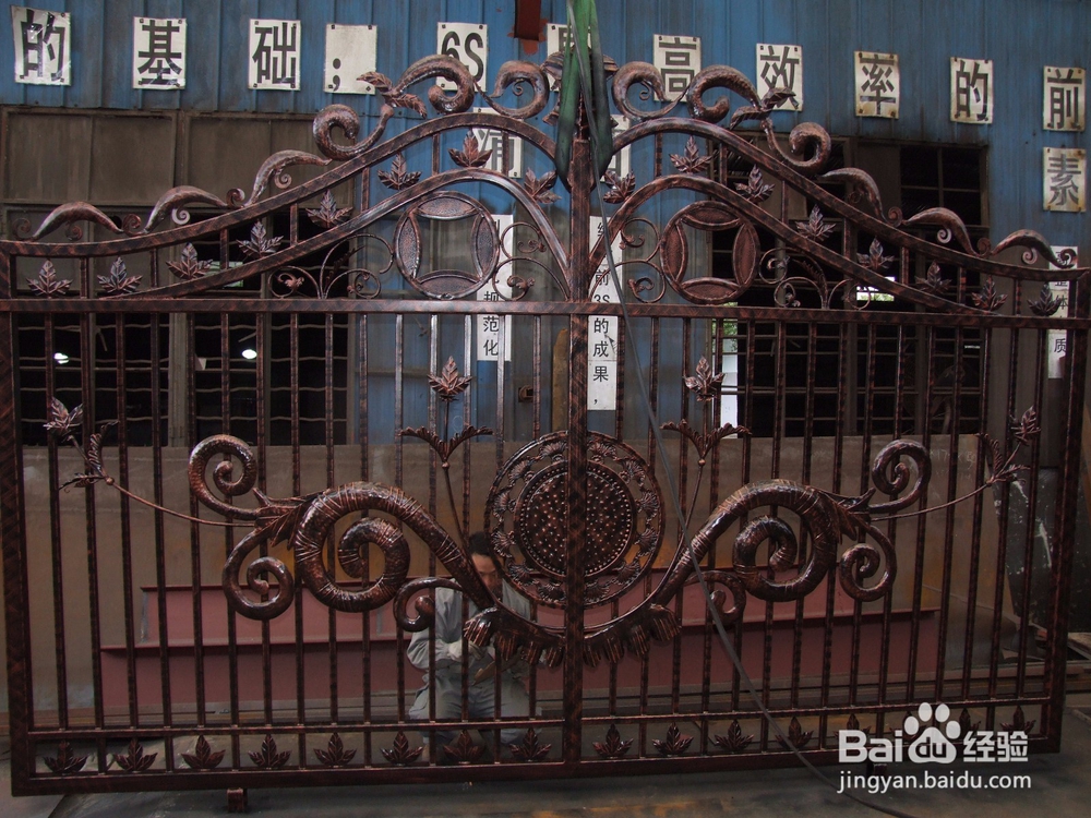 别墅花园铁艺大门定制