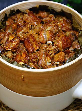 糯米蒸排骨饭-百度经验