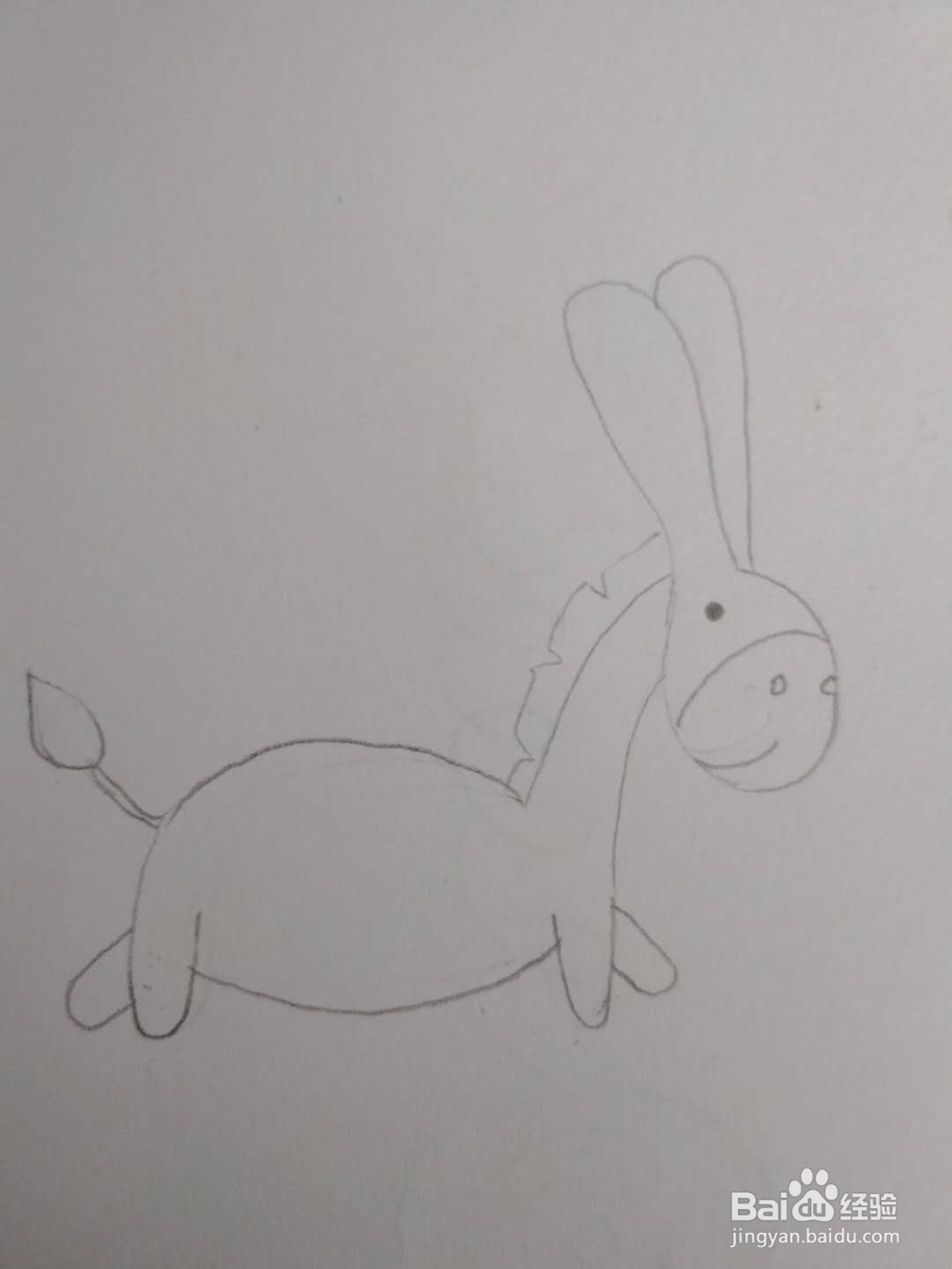 多妈简笔画动物一只顽皮的小毛驴