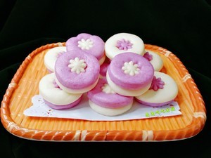 紫薯花朵馒头的做法