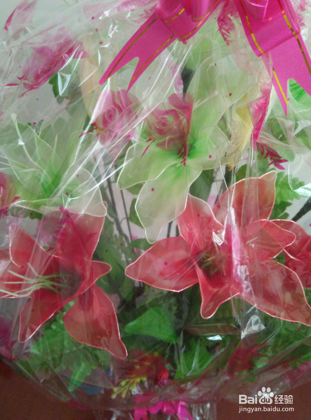 DIY丝网百合花