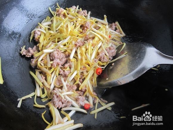 怎么做韭黄炒肉末
