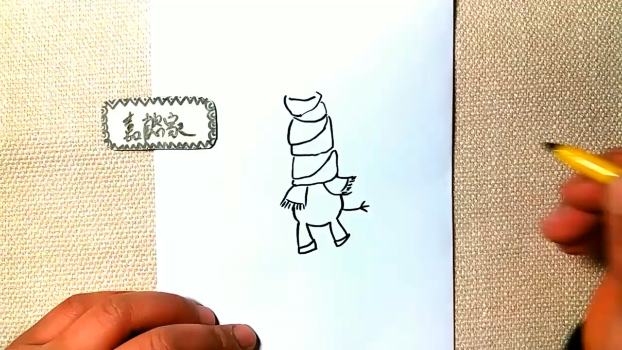 怕冷的长颈鹿简笔画怎么画