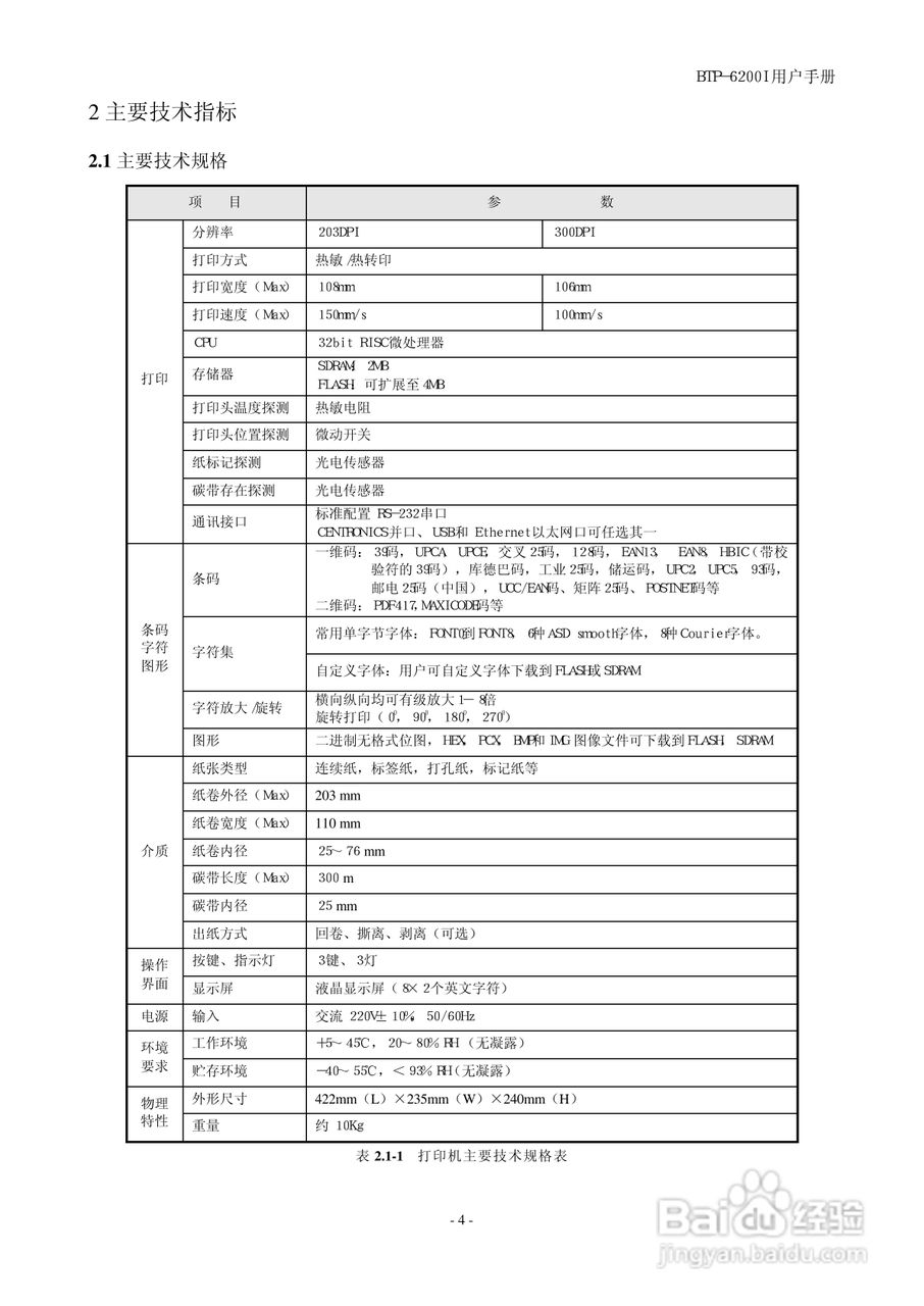 新北洋BTP-6200I标签打印机用户手册:[1]