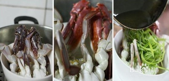 教你如何做葱油倒立蟹