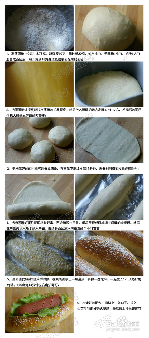 热爱并享受着--超详细分解做热狗面包