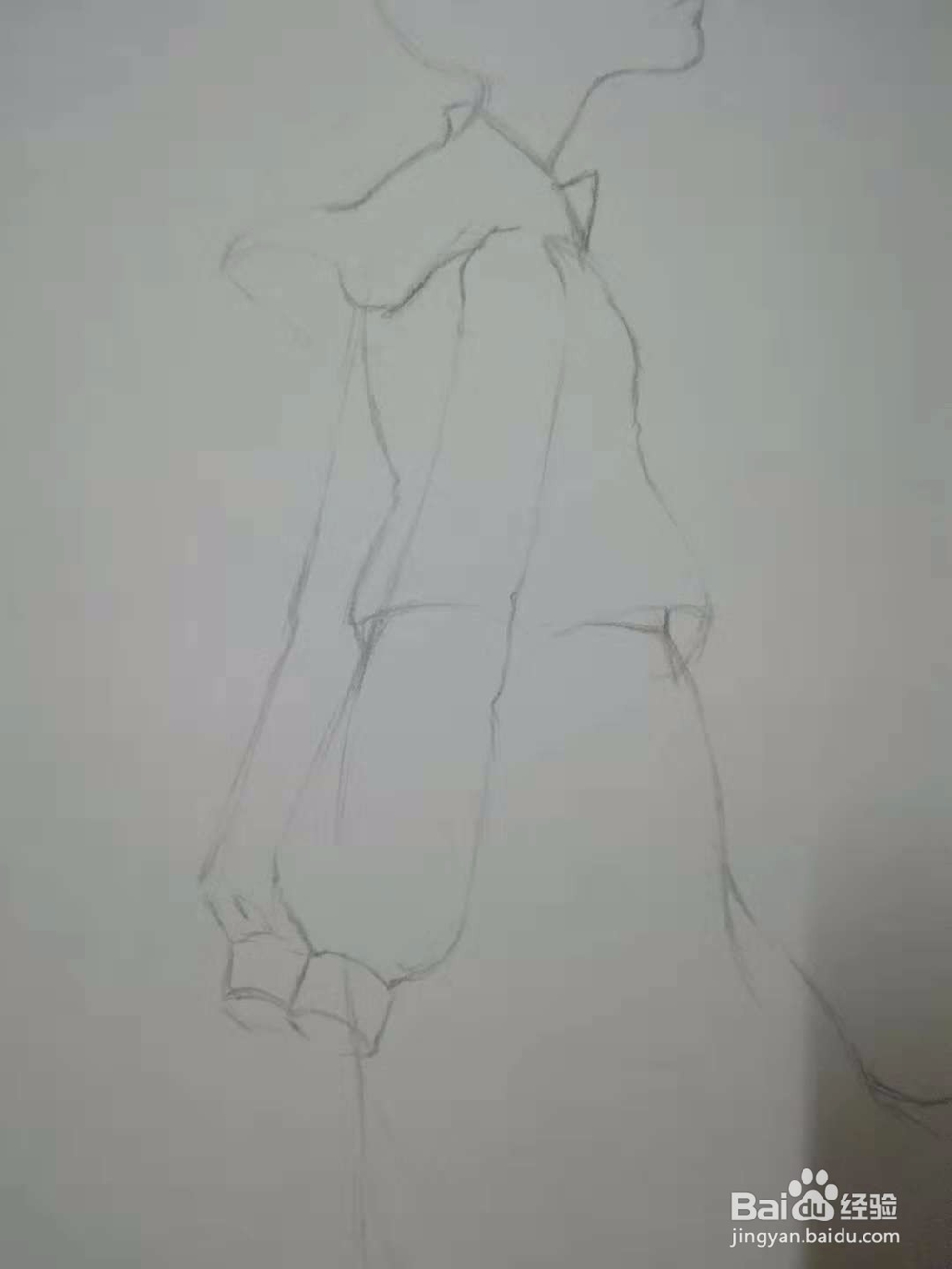 《迎风少女》手绘漫画人物插画线稿教程