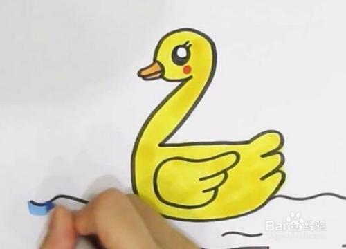 数字2画鸭子简笔画