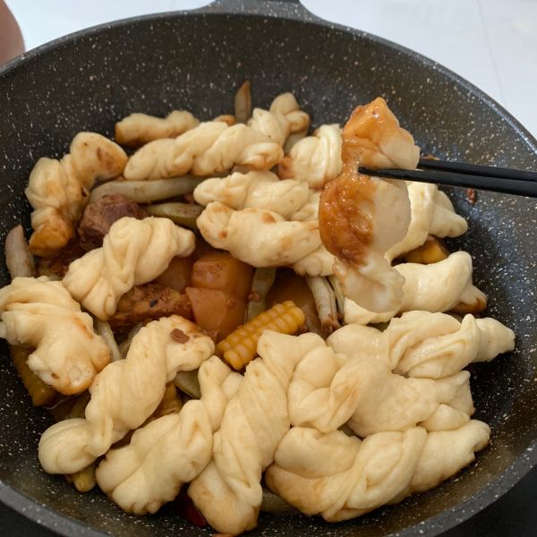 土豆排骨焖花卷