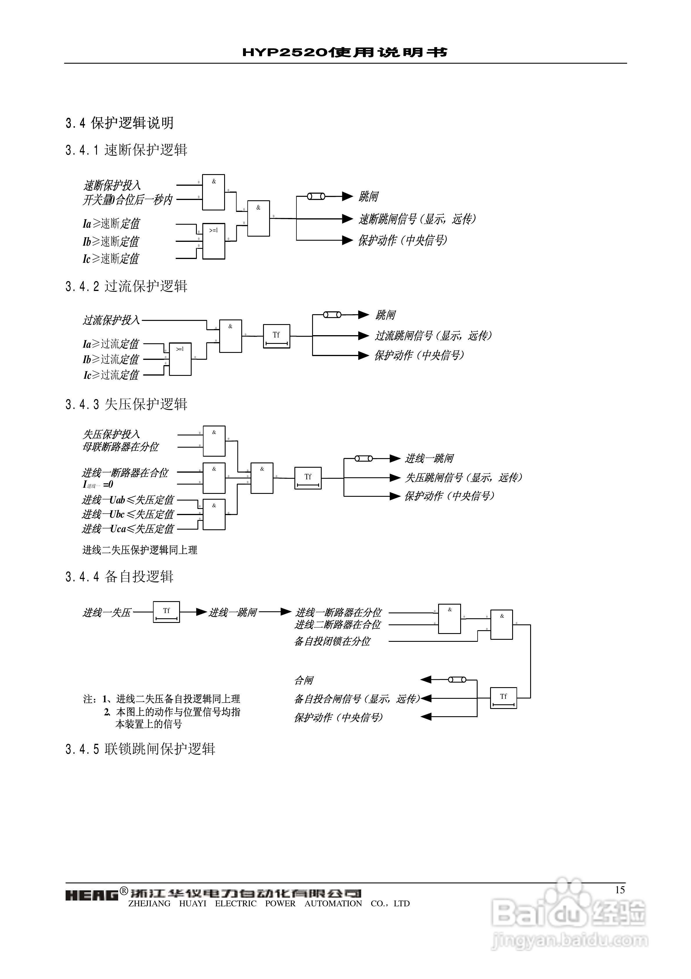 华仪电力HYP2520微机母联备自投保护监控装置使用说明:[2]